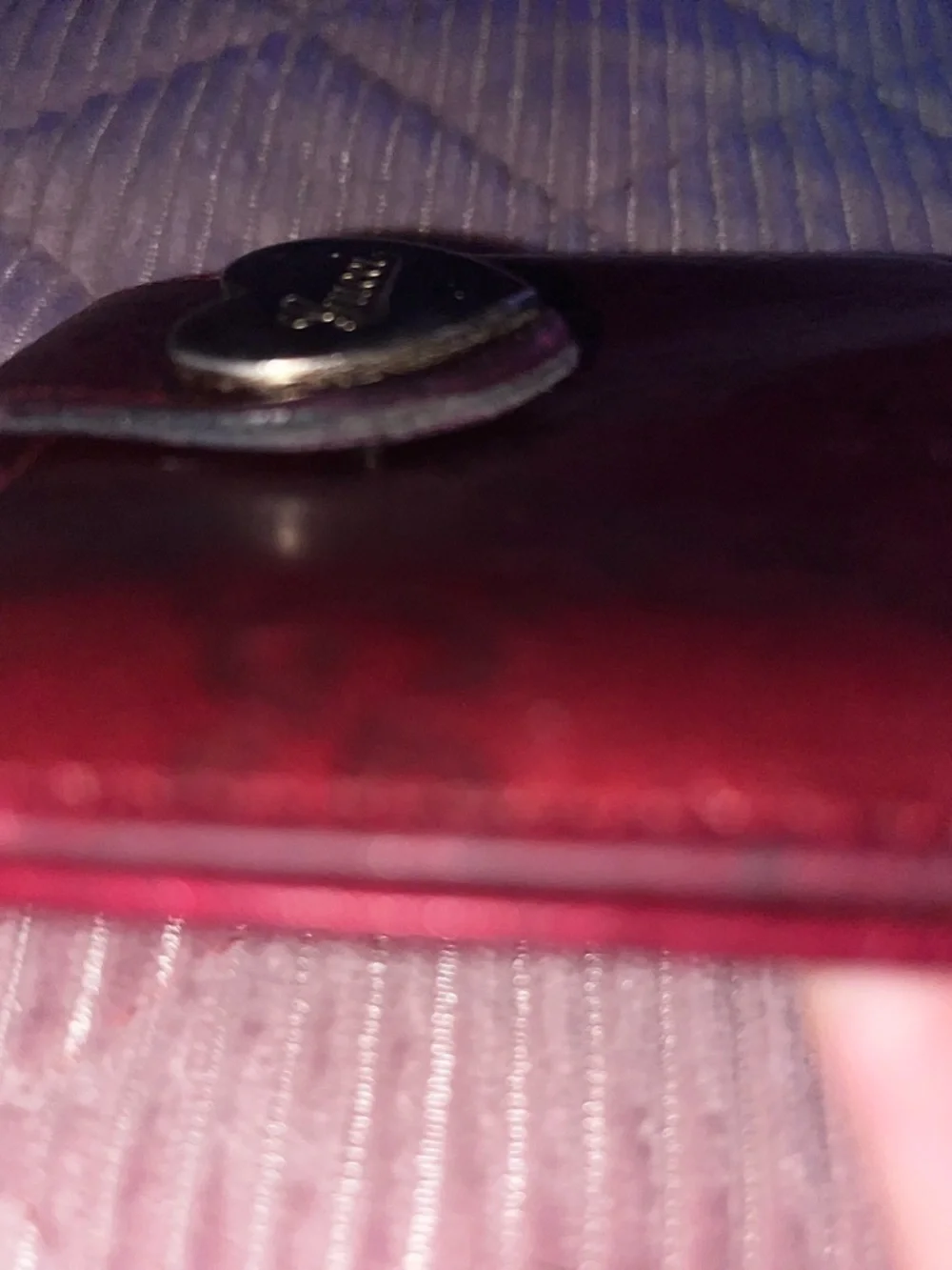 Gucci Burgundy Leather GG Heart Snap Card Holder & wallet with Monogram & heart - Picture 8 of 14